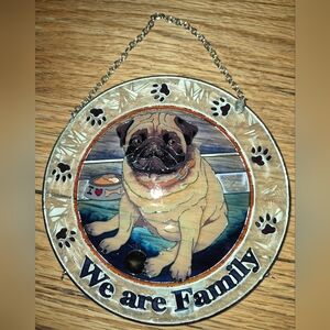 Pug Dog Hanging Sun Catcher